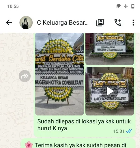 Pengiriman Papan Bunga Duka Ringinharjo Gubug